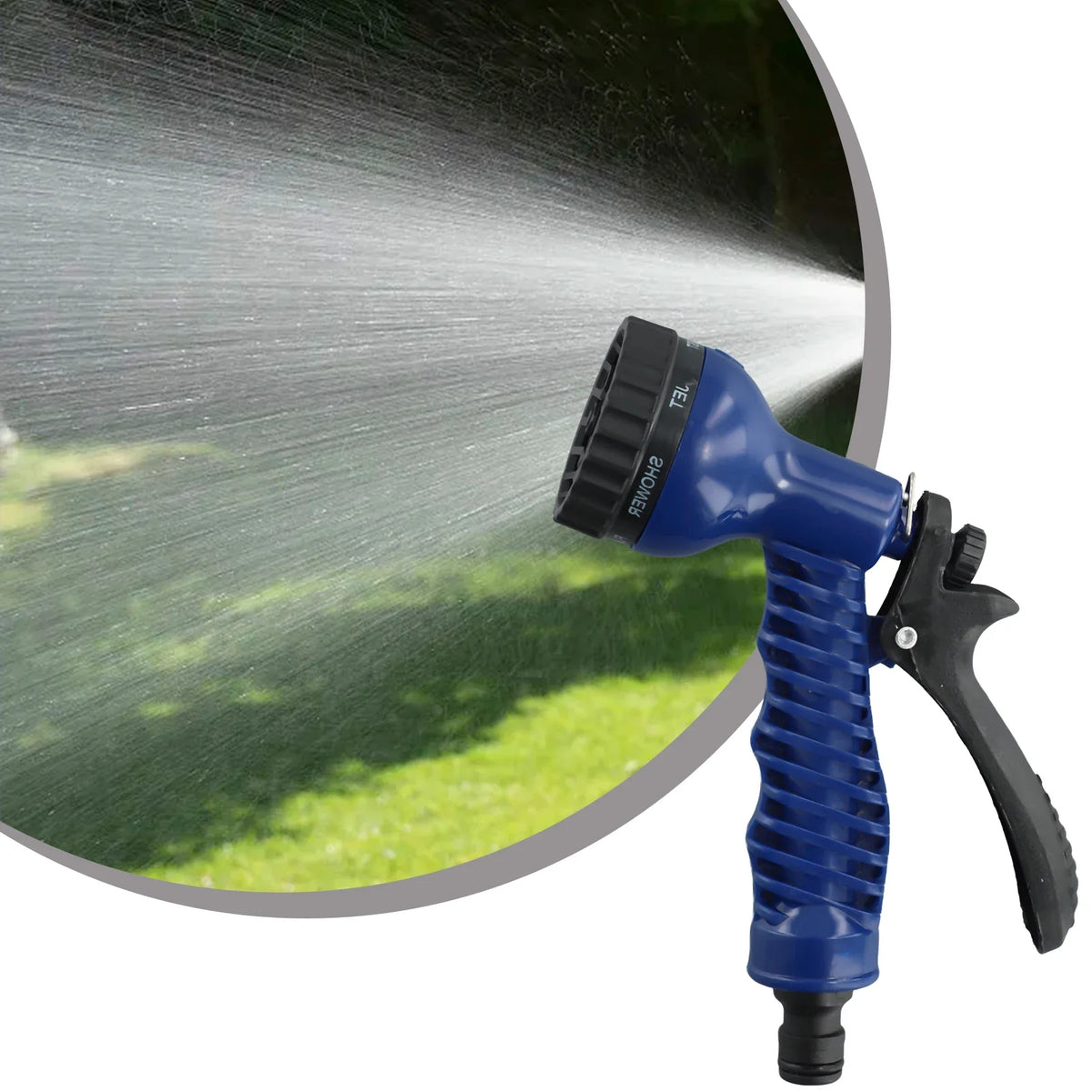 Gartenschlauch Spruhpistole mit 7 Spruhfunktionen, Verstellbare Wasserspruhdüse fur Bewasserung und Reinigung