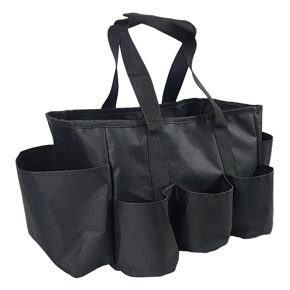 Gartentasche aus 600D Oxford-Gewebe, Werkzeugtasche mit Tragegriff und 7 Außentaschen, Organizer fur Gartenwerkzeuge