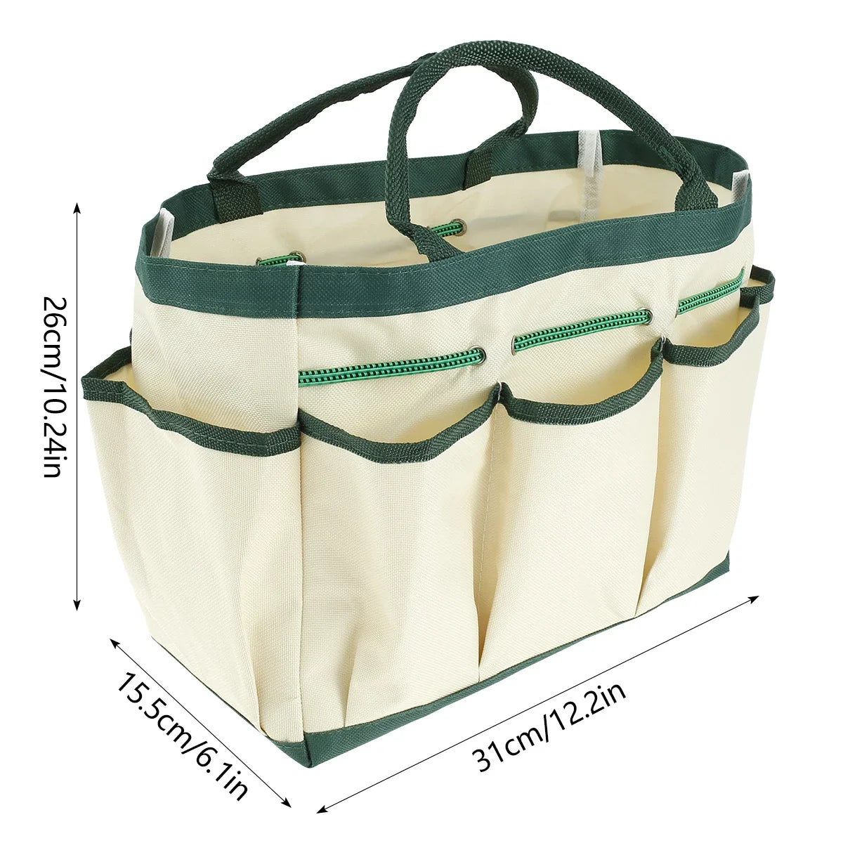 Werkzeugtasche aus 600D Oxford-Gewebe, Mehrzweck Gartentasche mit Mehreren Fächern, 12 L Aufbewahrungstasche fur Gartenwerkzeuge