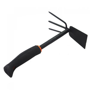 2-in-1 Gartenhacke und Handrechen aus Eisen, Handwerkzeug zum Lockern der Erde und Entfernen von Unkraut