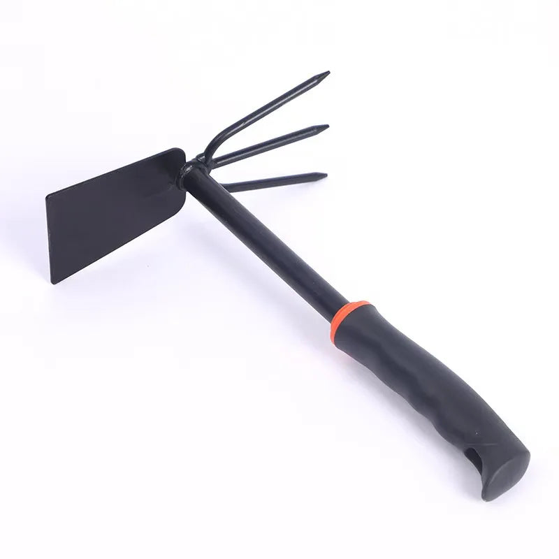 2-in-1 Gartenhacke und Handrechen aus Eisen, Handwerkzeug zum Lockern der Erde und Entfernen von Unkraut