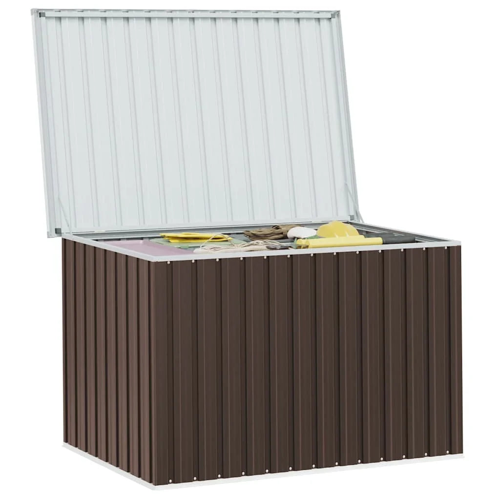 Garten-Aufbewahrungsbox 149 × 99 × 93 cm, Große Auflagenbox mit Stahlrahmen fur Garten, Terrasse und Balkon